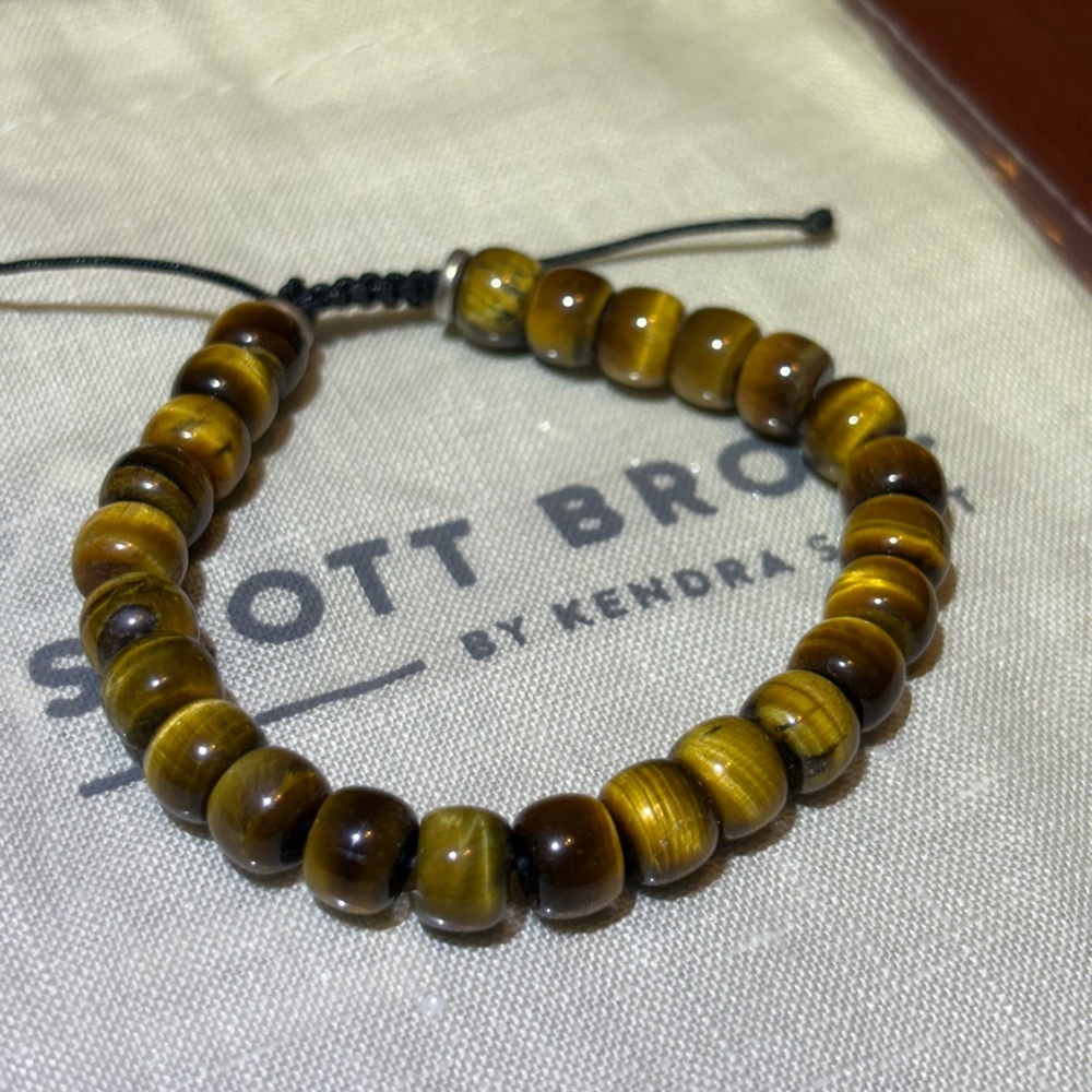 Kendra Scott Brown Tiger Eye Scott Bros Cade Bracelet